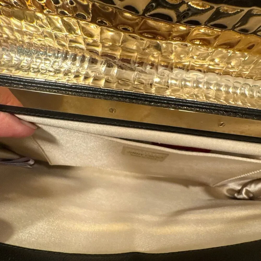 Jimmy Choo Leather Clutch Black
